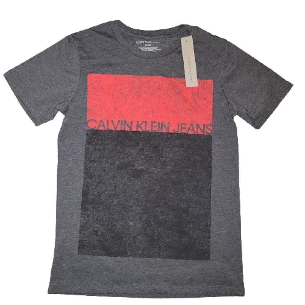 Calvin Kein Jeans Boy's Black & Red Pullover Short sleeve Comfort T Shir…